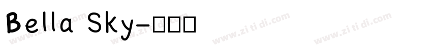 Bella Sky字体转换